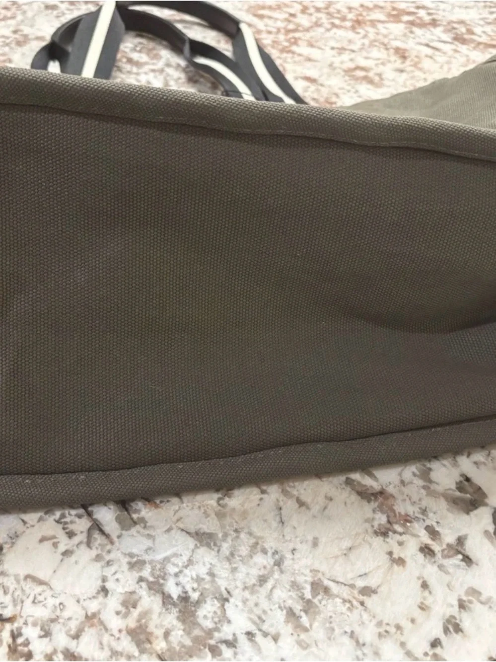 Marc Jacobs Olive Green Duffel Bag with White Logo